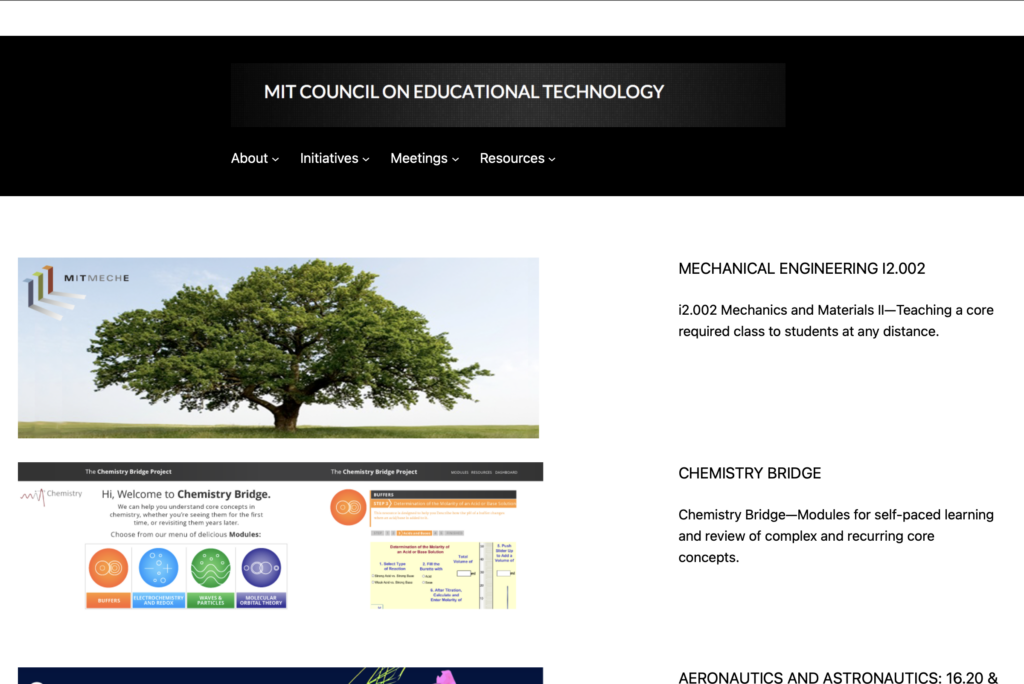 screenshot-mit-council-on-educational-technology